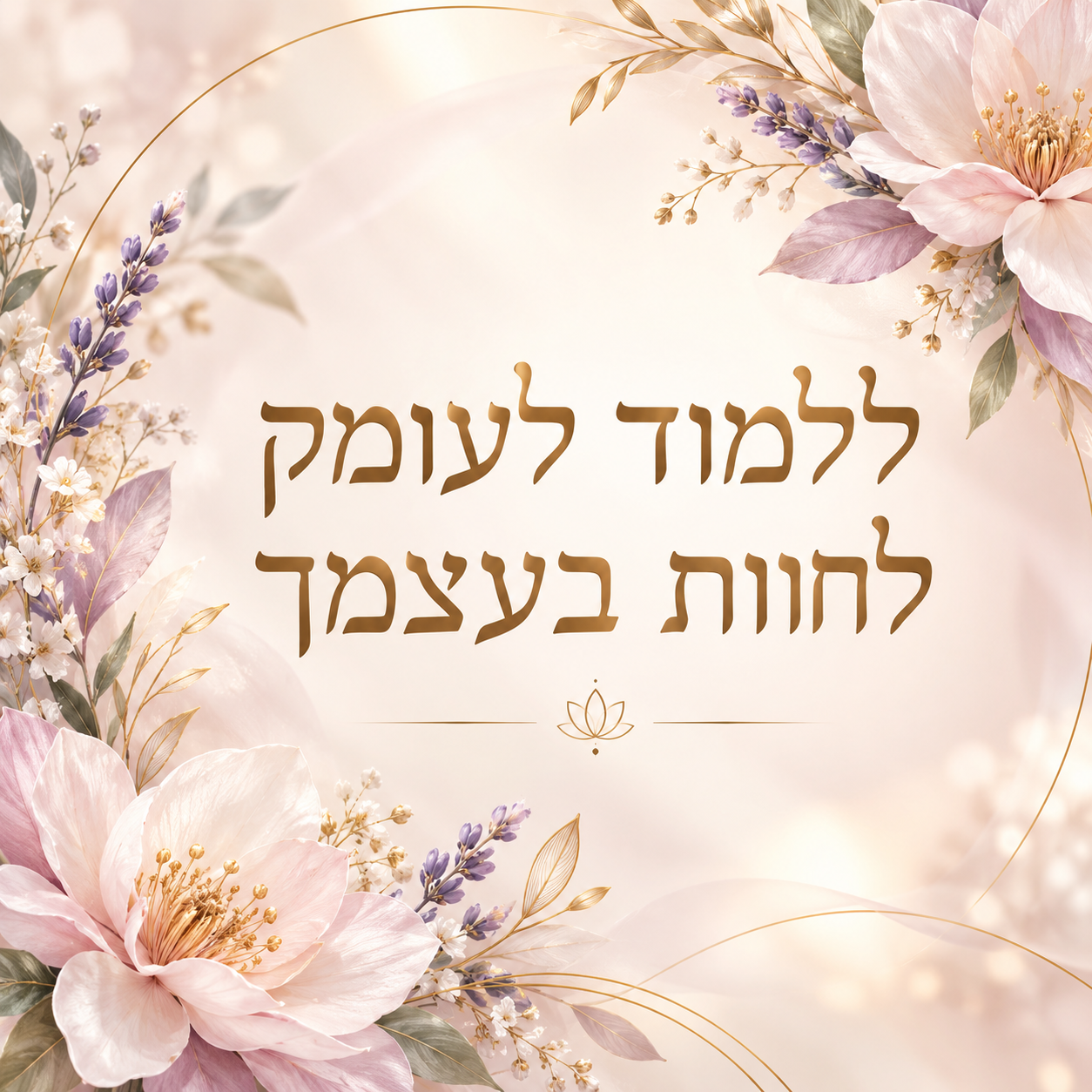 ללמוד לעומק לחוות בעצמך